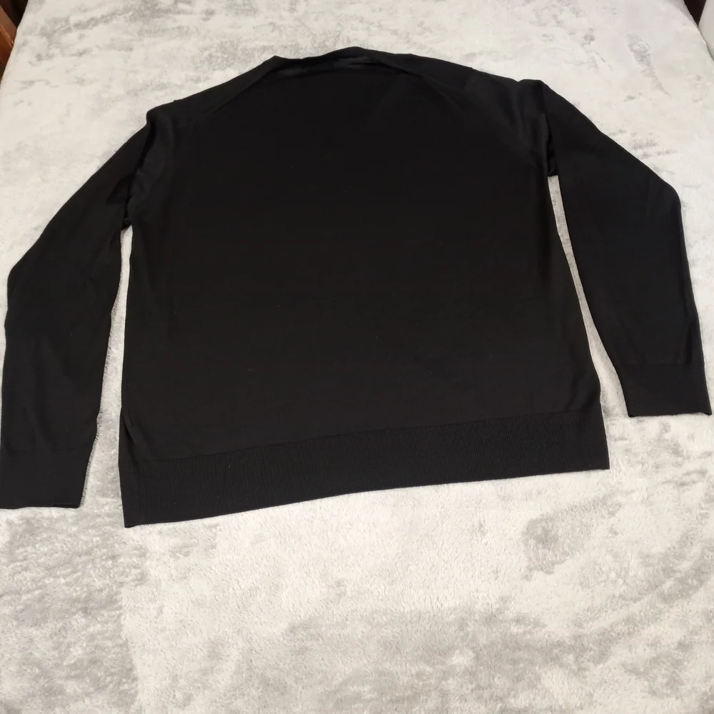 PRADA Women's navy wool long sleeve V-neck classic sweater IT48 small - Picture 4 of 16